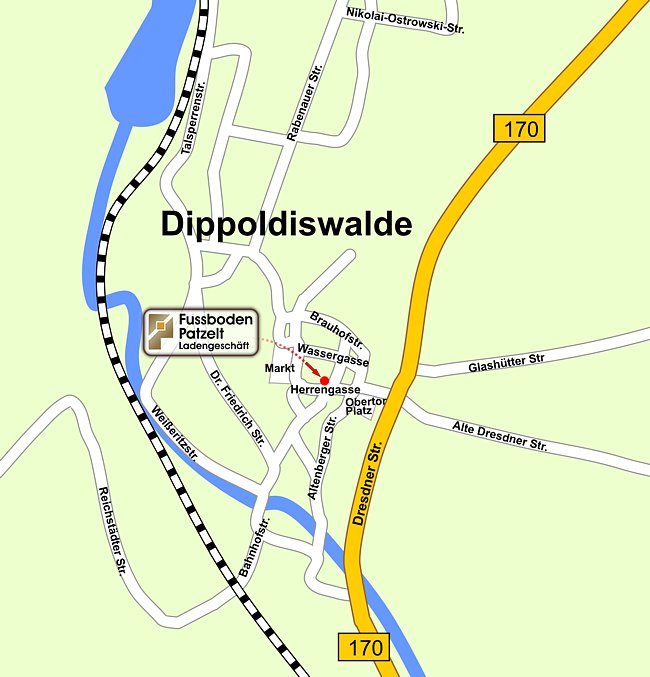 Anfahrtskizze Dippoldiswalde